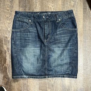 AE blue Jean pencil skirt sz6